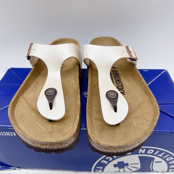 Birkenstock Gizeh Birko-Flor Thong Sandal Graceful Pearl White EU 36 US 5- 5.5 R - Picture 5 of 14